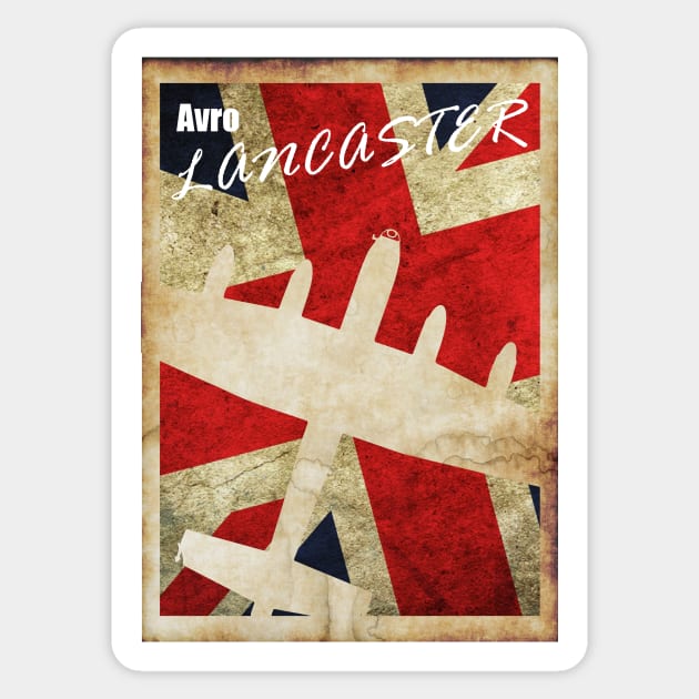 Vintage Lancaster Bomber Sticker by aviationart